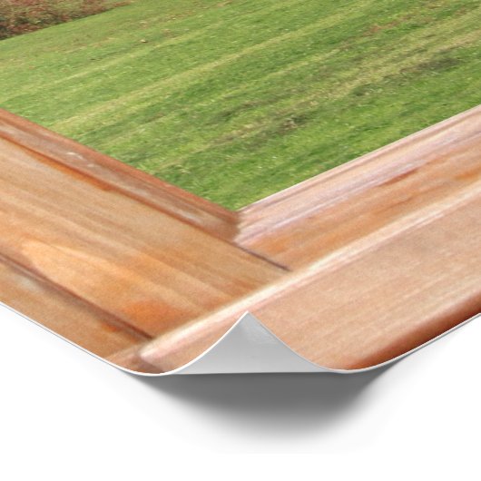 Boom in het Uitzicht van het Land van een Venster Poster (Hoek)