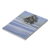 Boom in met sneeuw bedekt landschap notitieblok (Linkerzijde)