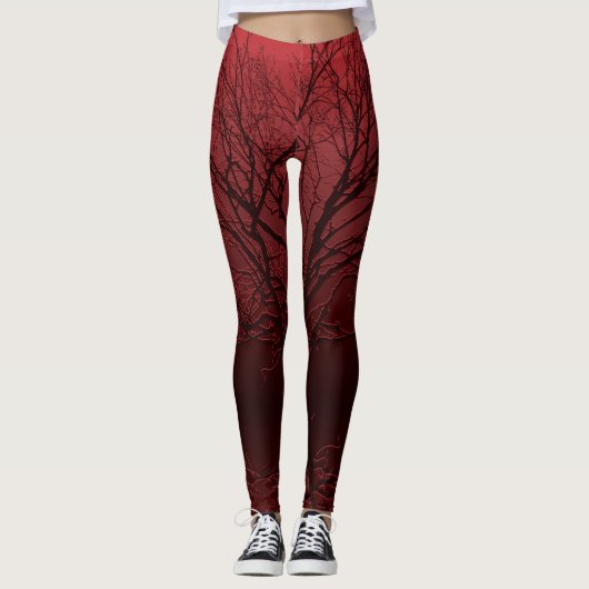 Boom in rood leggings (Voorkant)