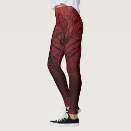 Boom in rood leggings