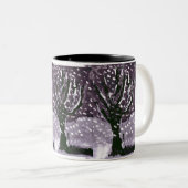 Boom in sneeuwmok tweekleurige koffiemok (Voorkant rechts)