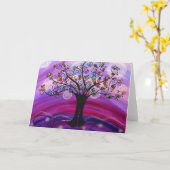 "Boom in Violette" notakaart door Kaart (Gele Bloem)