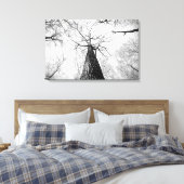 Boom in zwart-wit canvas afdruk (Insitu (Slaapkamer))