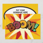 BOOM Jouw Bericht Spraakballon Fun Retro Aankondiging (Voorkant / Achterkant)
