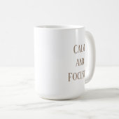 Boom-, kalm- en gefocusseerd, yoghagel, wit koffiemok (Voorkant rechts)