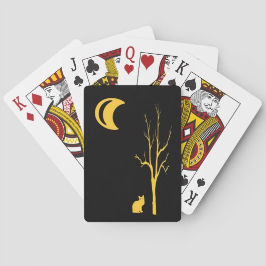 Boom-, kat- en moonspeelkaarten speelkaarten (Achterkant)