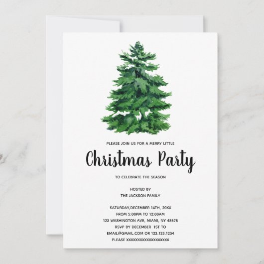 Boom kerstfeestdagen kaart (Voorkant)