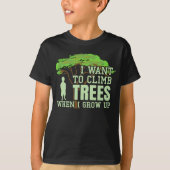 Boom-klimmer Toekomstige artiborist Funny Tree-kli T-shirt (Voorkant)
