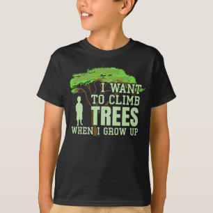 Boom-klimmer Toekomstige artiborist Funny Tree-kli T-shirt