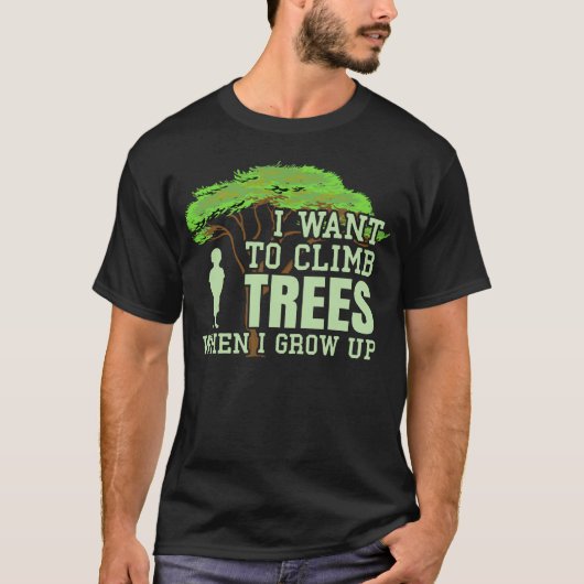 Boom-klimmer Toekomstige artiborist Funny Tree-kli T-shirt (Voorkant)