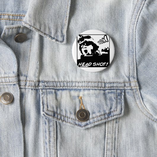 BOOM! Kop! Ronde Button 5,7 Cm (In situ)