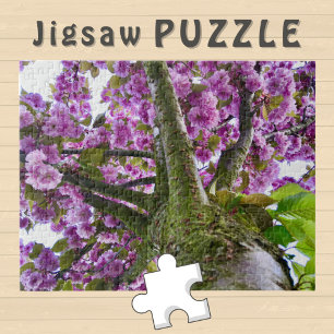 Boom Kroon Roze Bloeiende Bloemen Foto - Legpuzzel