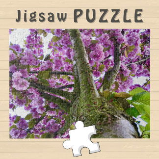 Boom Kroon Roze Bloeiende Bloemen Foto - Legpuzzel