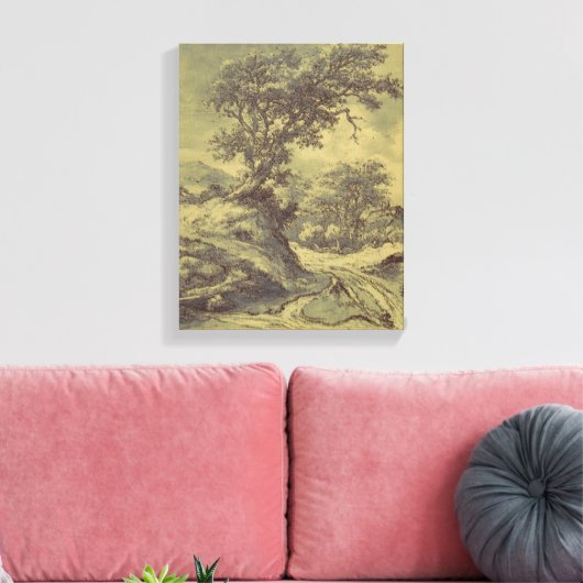 Boom  kunst - digitale afdruk gewijzigd canvas afdruk (Insitu (Woonkamer))