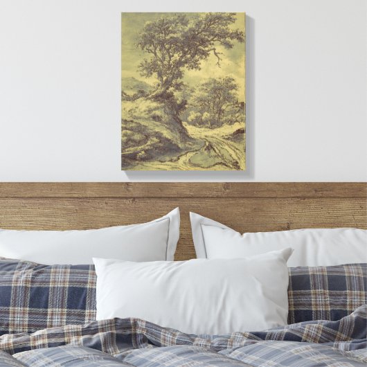 Boom  kunst - digitale afdruk gewijzigd canvas afdruk (Insitu (Slaapkamer))