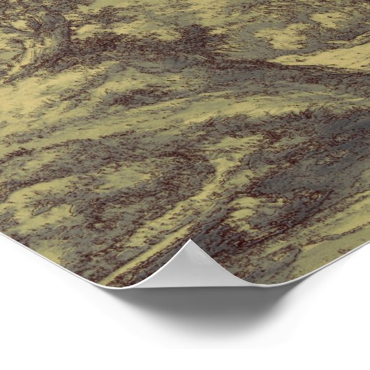 Boom kunst - digitale afdruk gewijzigd poster (Hoek)