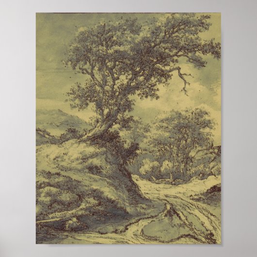Boom kunst - digitale afdruk gewijzigd poster (Voorkant)