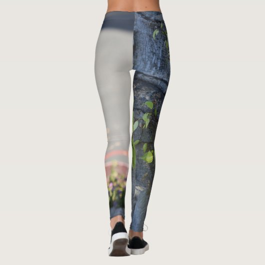 Boom laat Mode verouderd ontwerp achter Leggings (Achterkant)