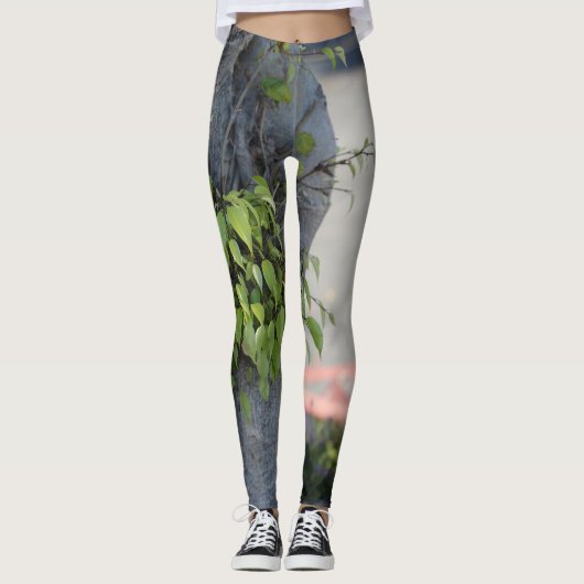 Boom laat Mode verouderd ontwerp achter Leggings (Voorkant)