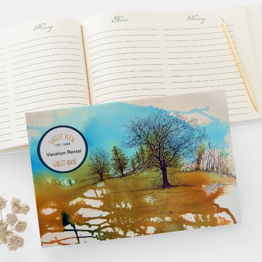 Boom Landschap Waterverf Kunstvakantie Gastenboek