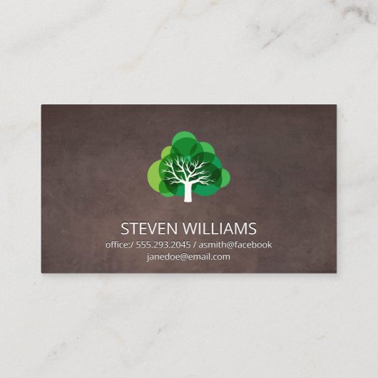 Boom | Landschapsarchitectuur | Bruin Visitekaartje (Achterkant)