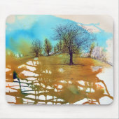 Boom-landschapskunst Waterverf Muismat (Voorkant)