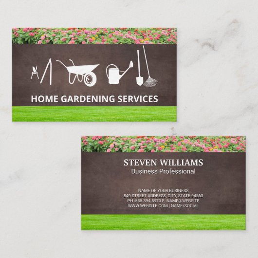 Boom | Landschapsontwerp | Bloemen | Tuin Visitekaartje (Voorkant / Achterkant)