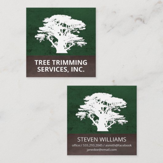 Boom | Landschapsontwerp Vierkante Visitekaartje (Voorkant / Achterkant)