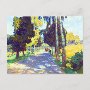 Boom langs de weg van Carl Moll Briefkaart