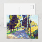 Boom langs de weg van Carl Moll Briefkaart (Voorkant / Achterkant)