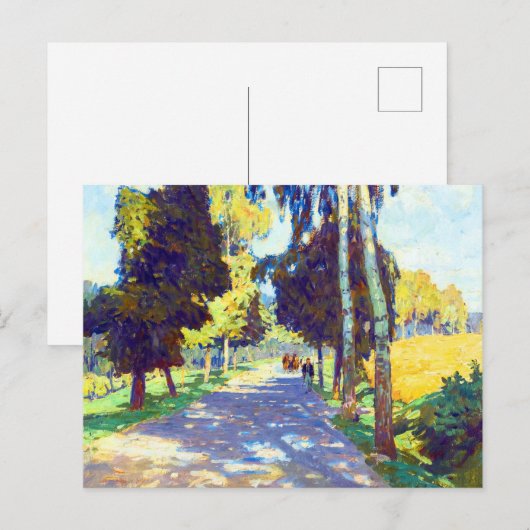 Boom langs de weg van Carl Moll Briefkaart (Voorkant / Achterkant)