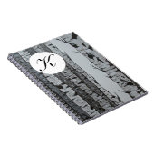 Boom-laptop met persoonlijke monogram/naam notitieboek (Rechterzijde)