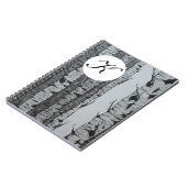 Boom-laptop met persoonlijke monogram/naam notitieboek (Linkerzijde)