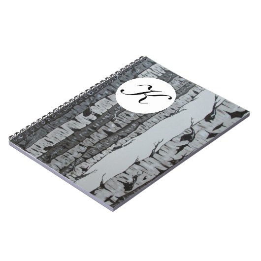 Boom-laptop met persoonlijke monogram/naam notitieboek (Linkerzijde)