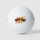 BOOM Leuk Retro Stripboek Modern Golfballen (Voorkant)