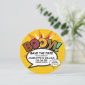 BOOM Leuke moderne stripboek Pop Art Save The Date (Staand voorkant)