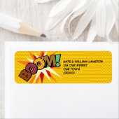BOOM Leuke Retro Stripboek Pop Art Adres Etiket (Insitu)