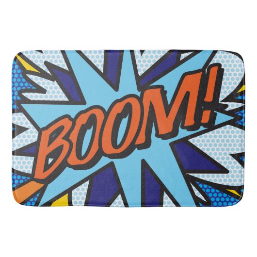 BOOM Leuke Retro Stripboek Pop Art Badmat (Voorkant)
