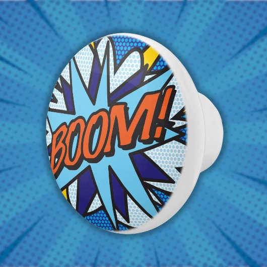 BOOM Leuke Retro Stripboek Pop Art Keramische Knop