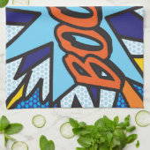BOOM Leuke Retro Stripboek Pop Art Theedoek (Gevouwen)