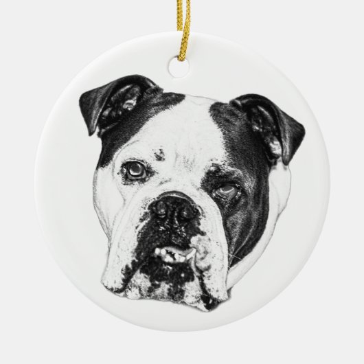 Boom-Licht Bulldog Ornament (Voorkant)