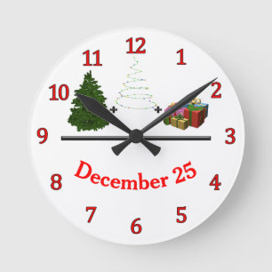 Boom + Lichten + Giften = 25 December Ronde Klok