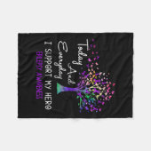 Boom-lint ik steun mijn Hero Epilepsy Bewustheid Fleece Deken (Voorkant (Horizontaal))