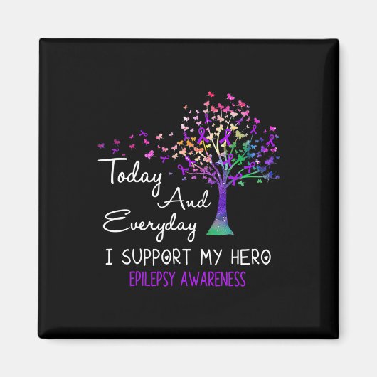 Boom-lint ik steun mijn Hero Epilepsy Bewustheid Magneet (Voorkant)