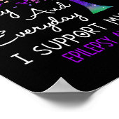 Boom-lint ik steun mijn Hero Epilepsy Bewustheid Poster (Hoek)