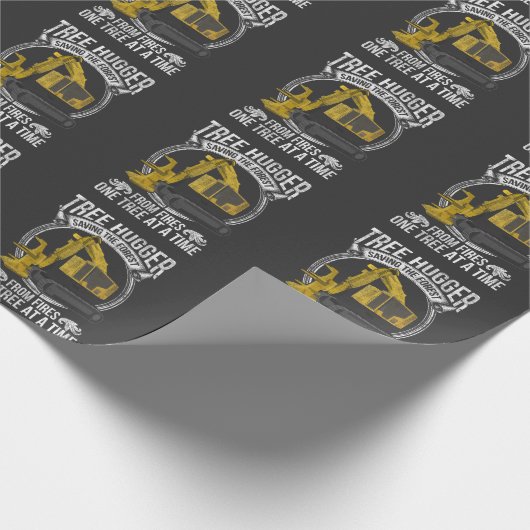 Boom Logging Joke Forestry Harvester Cadeaupapier (Hoek)