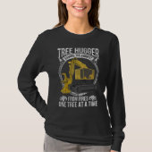 Boom Logging Joke Forestry Harvester T-shirt (Voorkant)