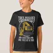 Boom Logging Joke Forestry Harvester T-shirt (Voorkant)