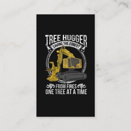 Boom Logging Joke Forestry Harvester Visitekaartje (Voorkant)