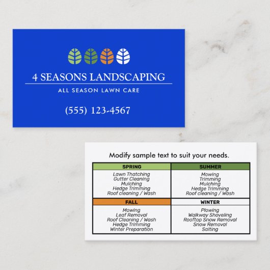 Boom Logo en landschapsservice landschapsontwerp b Visitekaartje (Voorkant / Achterkant)